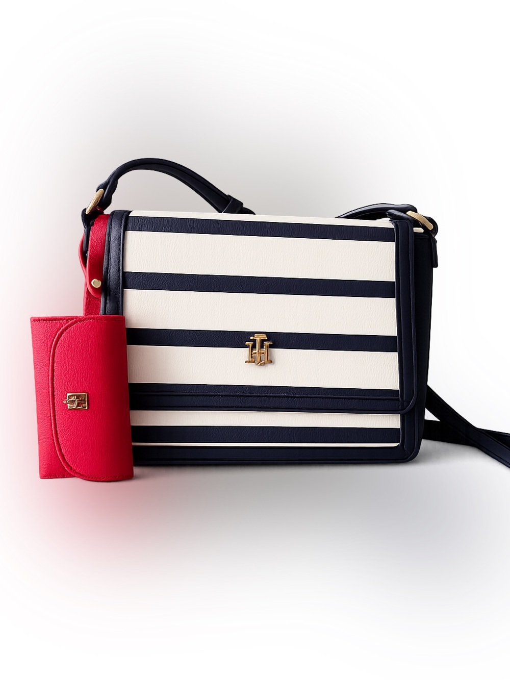 Tommy Hilfiger Navy & White Horizontal Stripe Crossbody